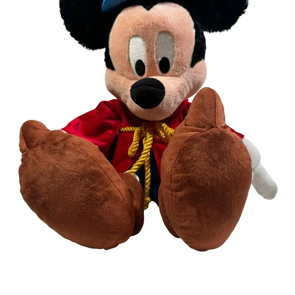 Disneyland Plush Sorcerer Fantasia Mickey Mouse Plush 24” Wizard Toy Walt Disney